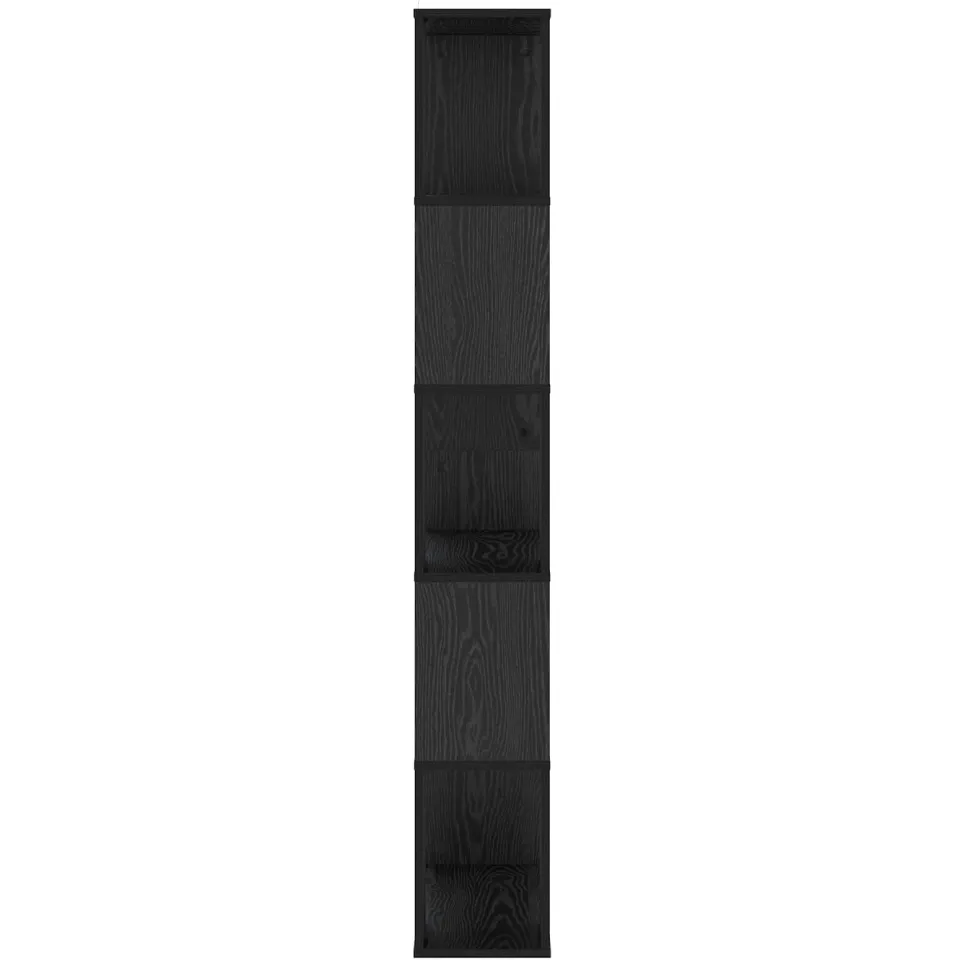 vidaXL Boekenkast Zwart eiken 80,5 x 23,5 x 162,5 cm PB, foto 3