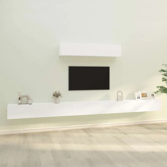 vidaXL 6-delige Tv-meubelset bewerkt hout wit, foto 2