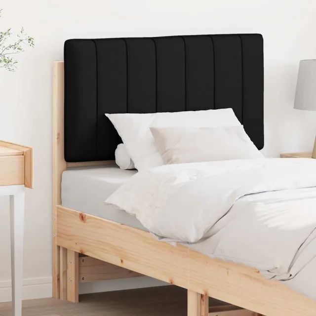 vidaXL Gestoffeerd hoofdbord Bruin en zwart 80 cm Massief grenenhout