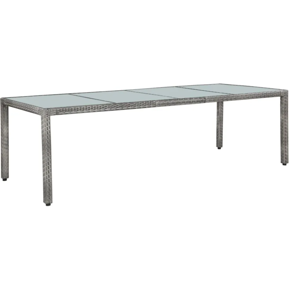 vidaXL 11-delige Tuinset met kussens poly rattan grijs, foto 2