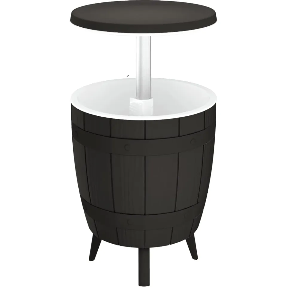 vidaXL IJskoeltafel 3-in-1 polypropeen zwart