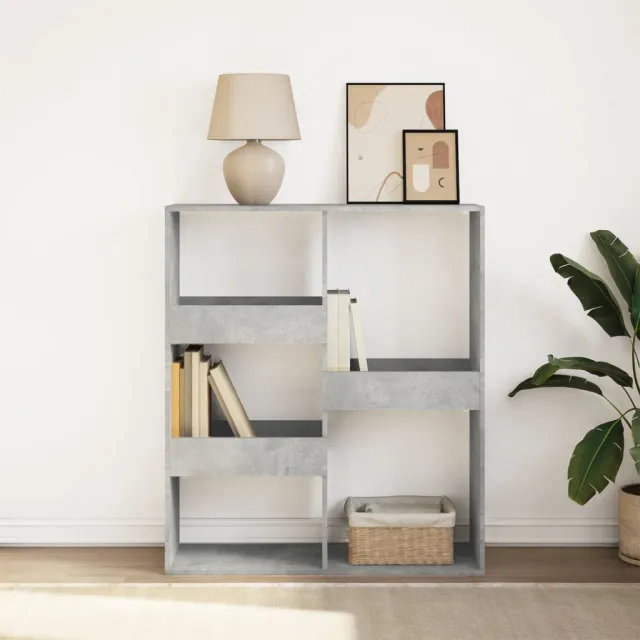 vidaXL Boekenkast / kamerscherm 100x33x115 cm betongrijs grijs, foto 2