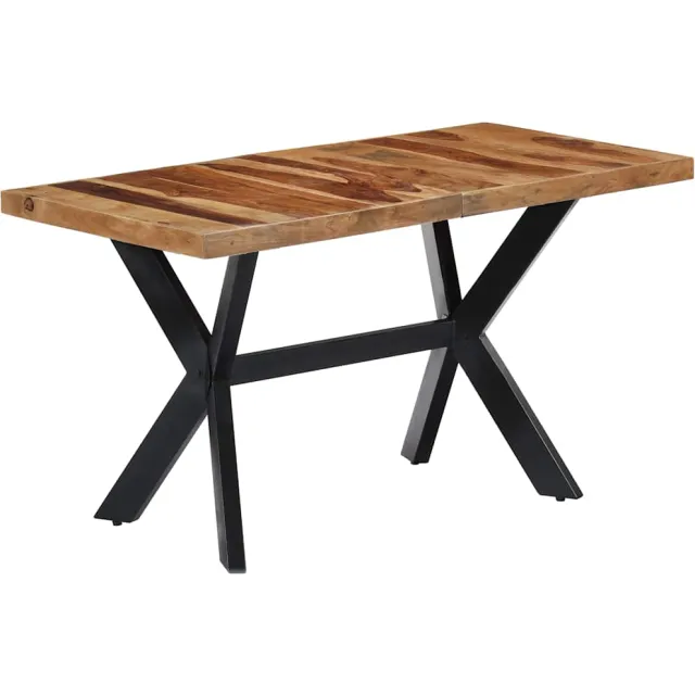 vidaXL Eettafel 140x70x75 cm massief acaciahout bruin