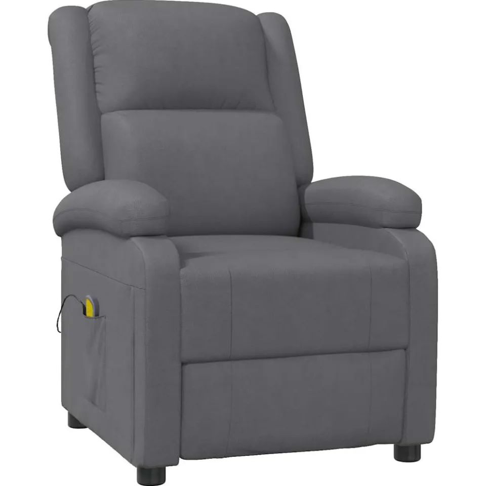 vidaXL Massagestoel kunstleer antracietkleurig, foto 3