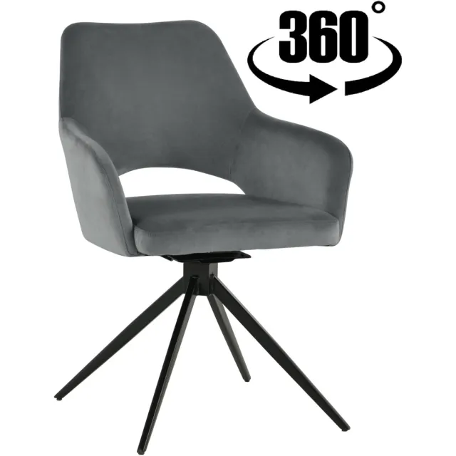 ExitoDesign ERIM - Bureaustoel - Velvet - Grijs - Metalen Frame Grijs;Zwart