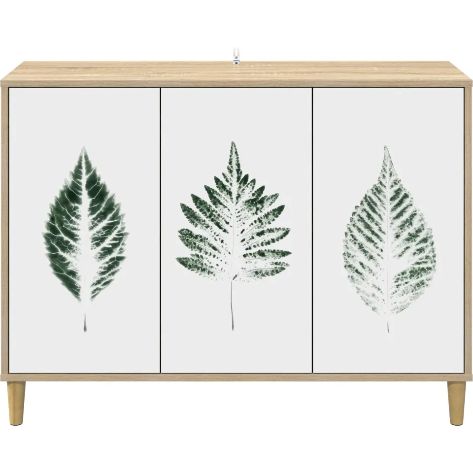 vidaXL Dressoir HANAU Sonoma 102 x 33 x 75 cm Bewerkt hout bruin, foto 4