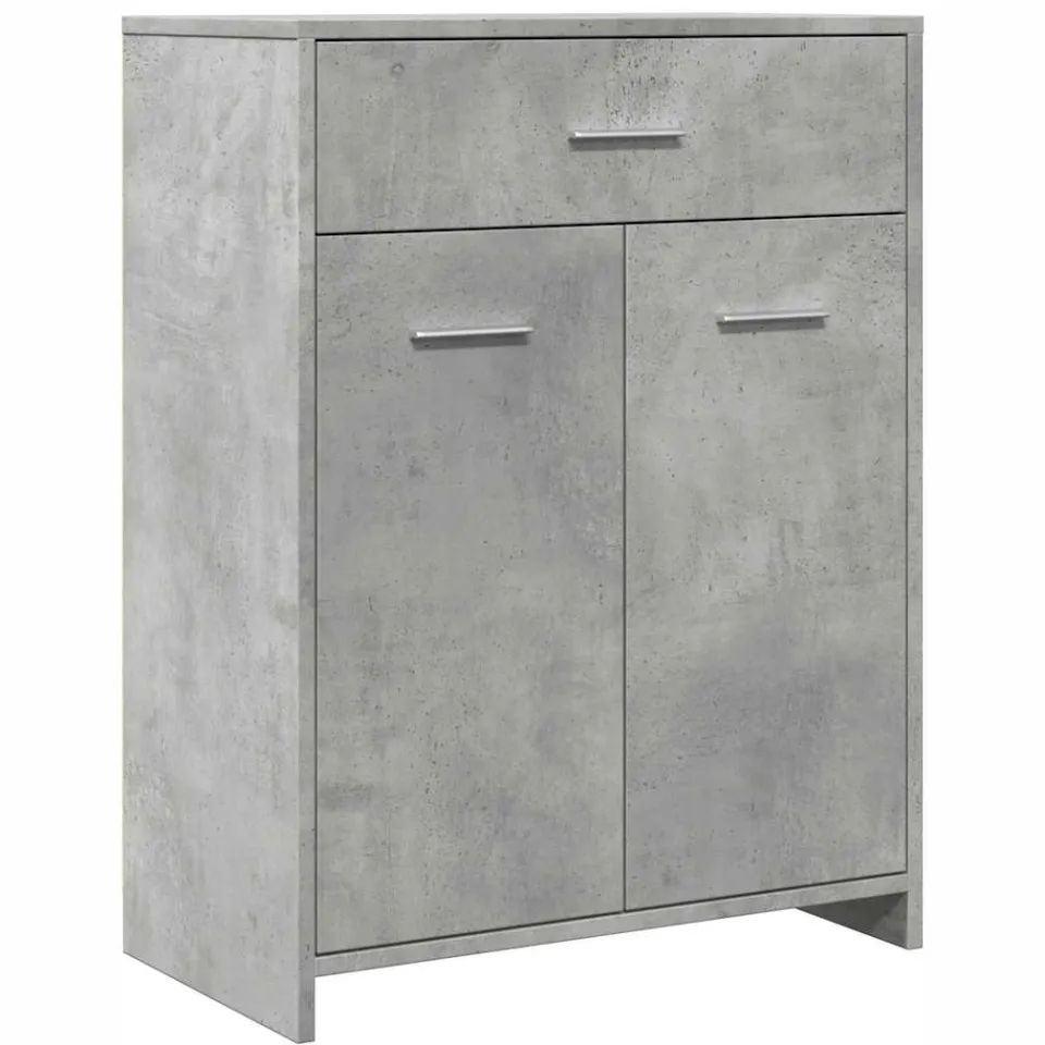 vidaXL Badkamerkast 60x33x80 cm spaanplaat betongrijs