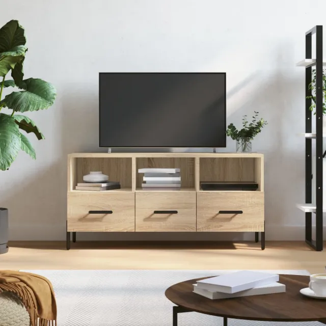 vidaXL Tv-meubel 102x36x50 cm bewerkt hout sonoma eikenkleurig, foto 2