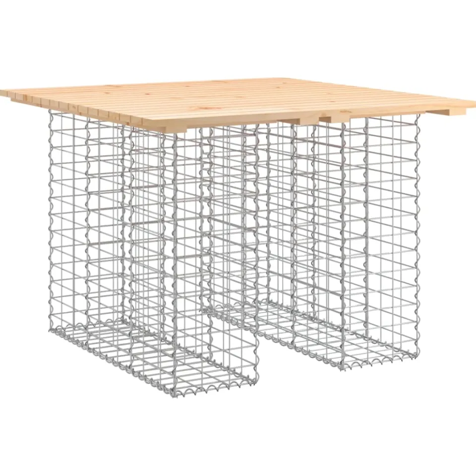 vidaXL Tuintafel schanskorfontwerp 100x102x72 cm massief grenenhout bruin, foto 3