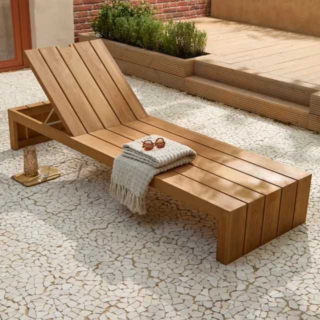Studio LIVIT teak ligbed Cabanas naturel, foto 2