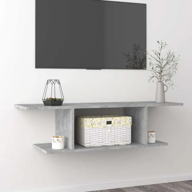 vidaXL Tv-wandmeubel 103x30x26,5 cm betongrijs grijs, foto 2