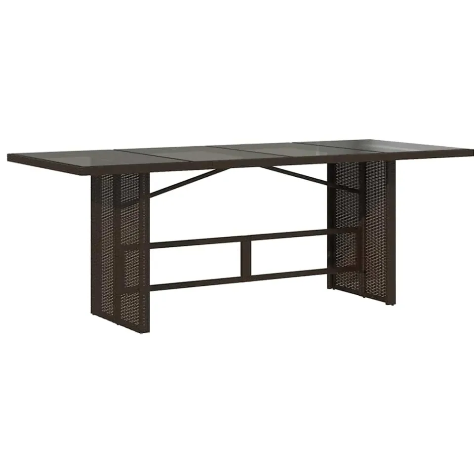 vidaXL 9-delige Bistroset met kussens poly rattan bruin, foto 4