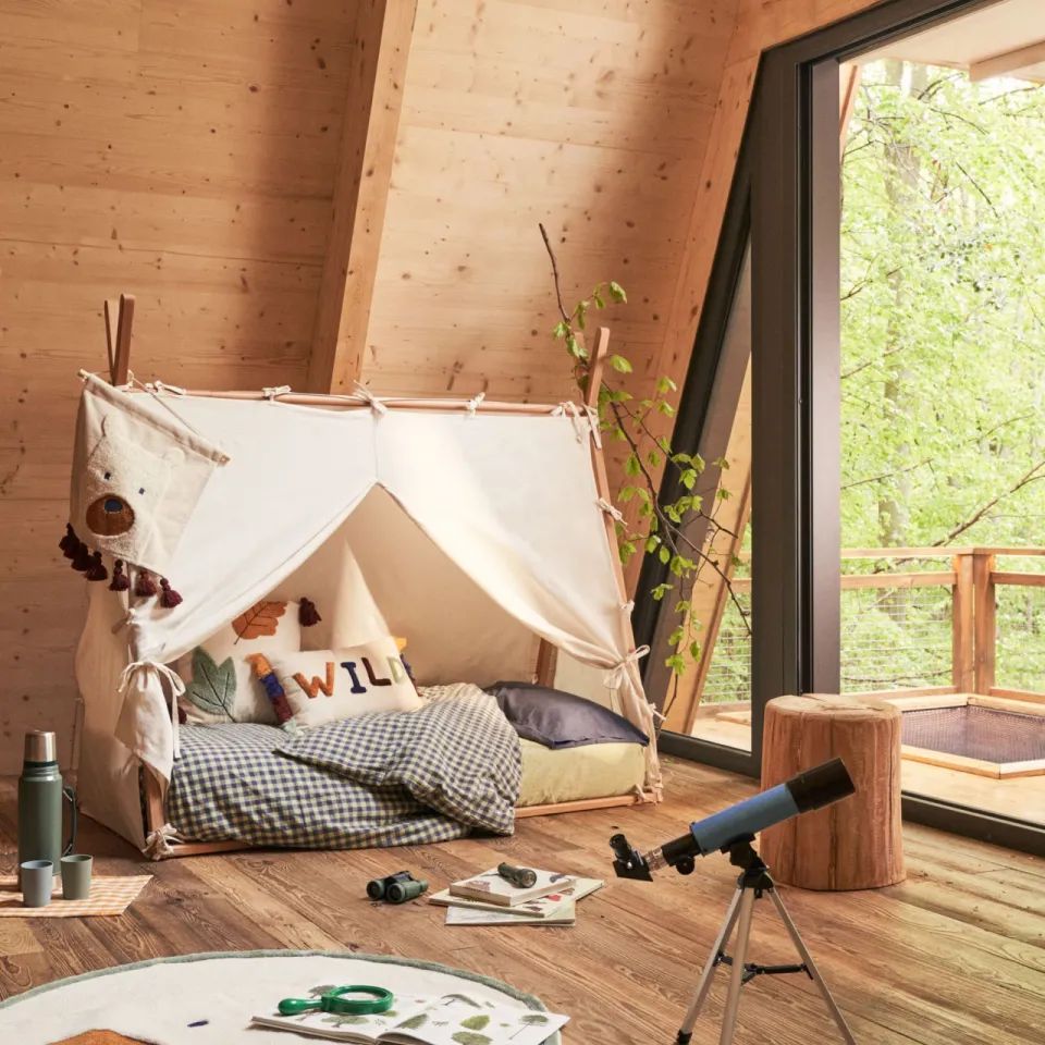 Kave Home Maralis tipi kinderbed naturel, foto 5