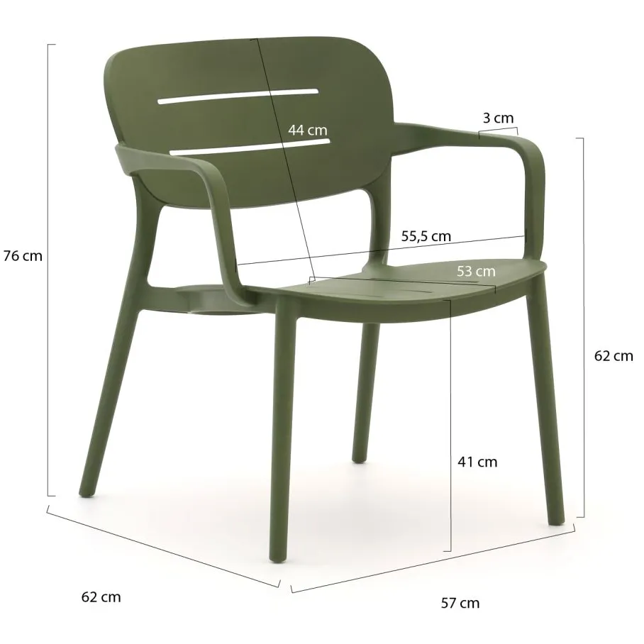 Forza Furniture Forza Pazzia lounge tuinstoel stapelbaar groen, foto 2