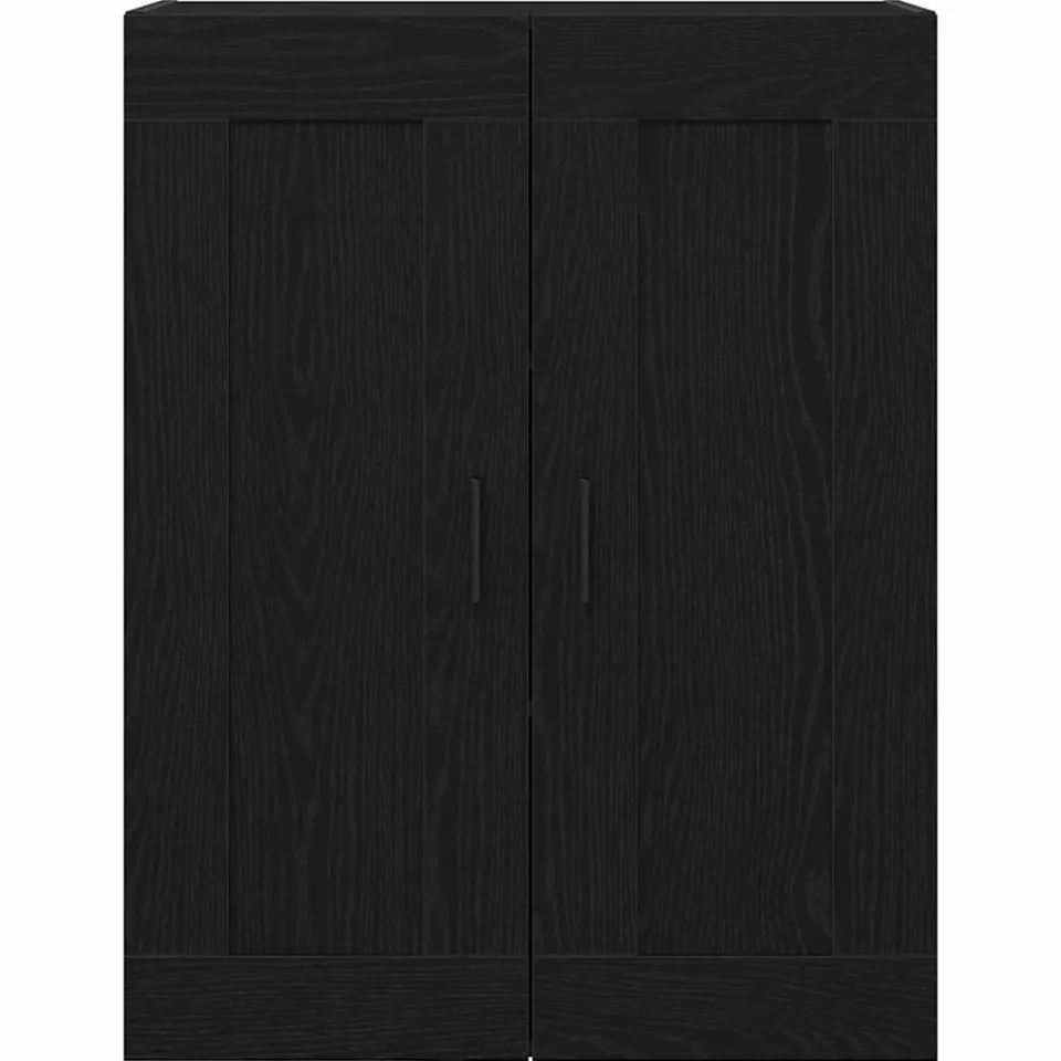 vidaXL Wandkast Zwart Eiken 69,5 x 34 x 90 cm Bewerkt hout, foto 2