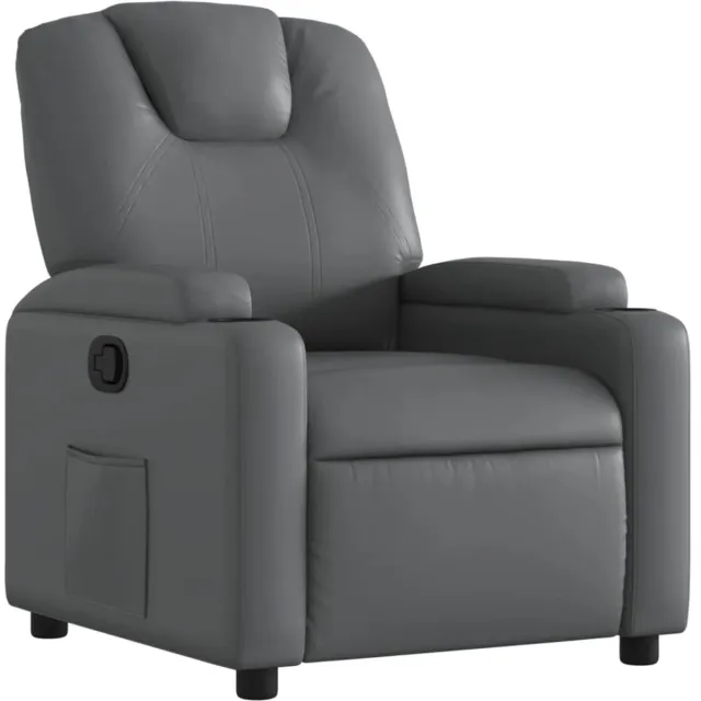 vidaXL Relaxfauteuil - grijs - kunstleer