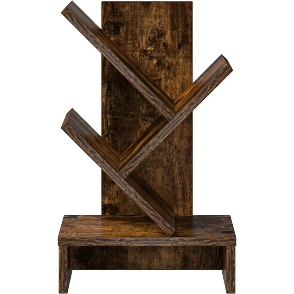 vidaXL Boomvormige boekenplank met 3 planken 30 x 18 x 48 cm Bruin