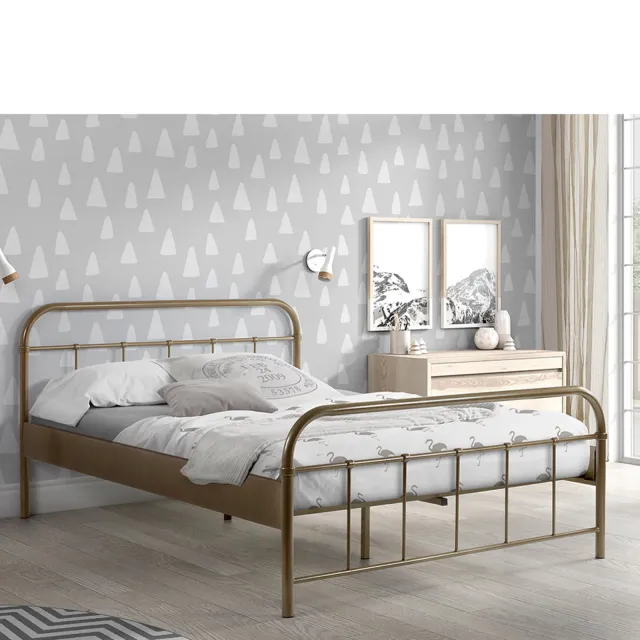 2-persoonsbed Ivy-14B brons Grijs