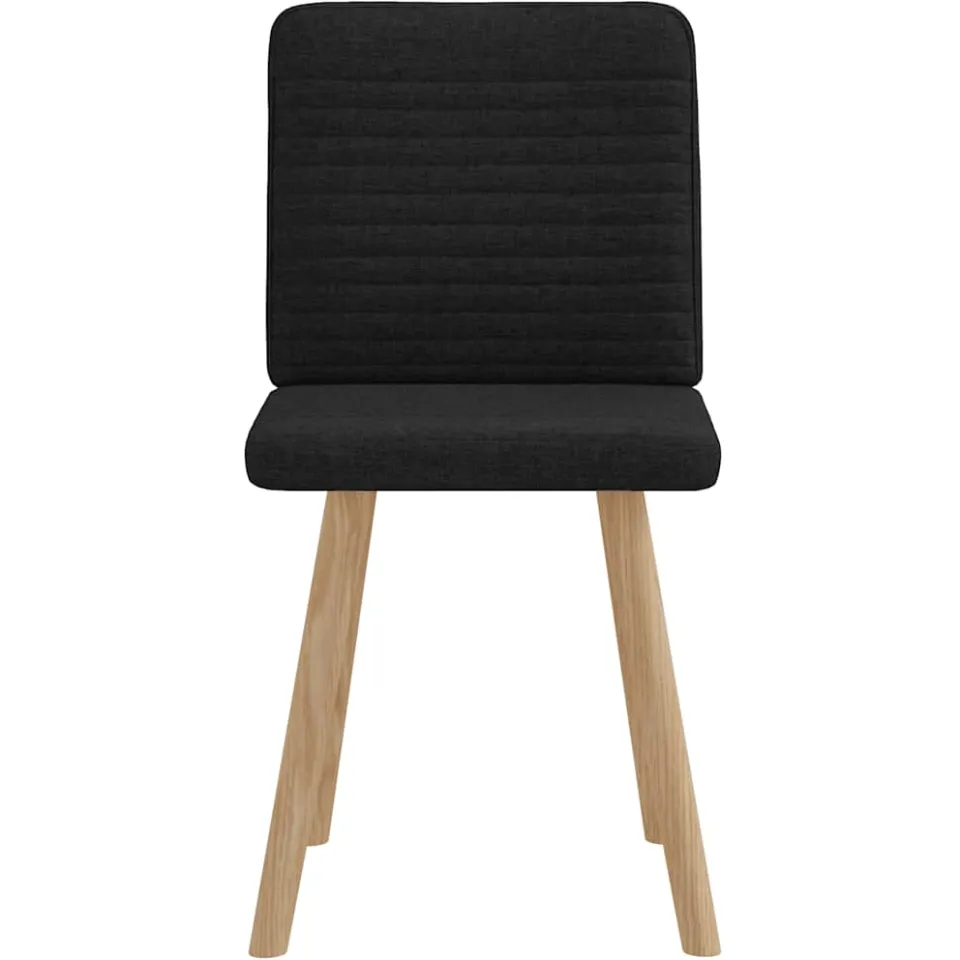 vidaXL Eetkamerstoelen 2 st stof zwart