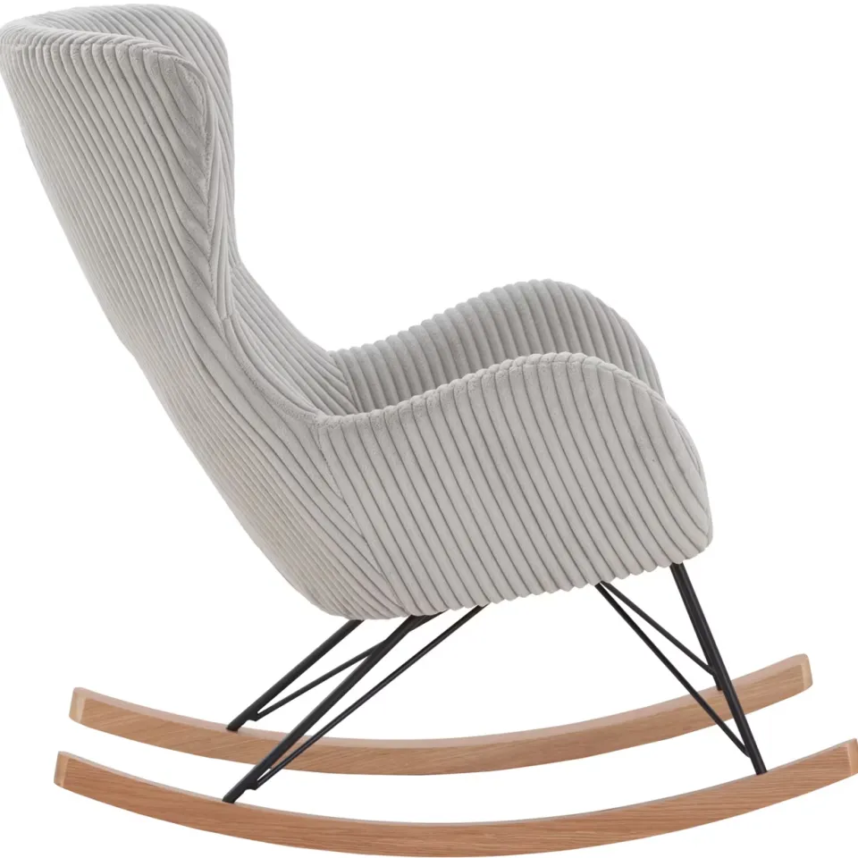 Artistiq Living schommelstoel Eryk Rib grijs, foto 4