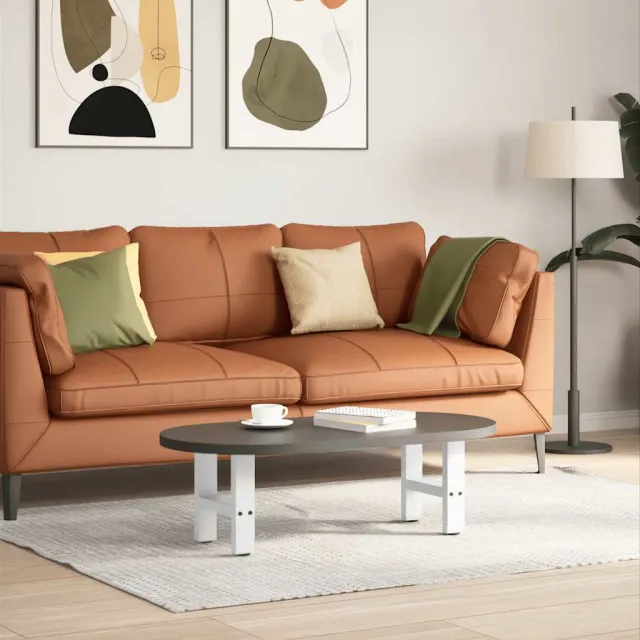 vidaXL Salontafelpoten 2 st 30x(30-31) cm staal wit