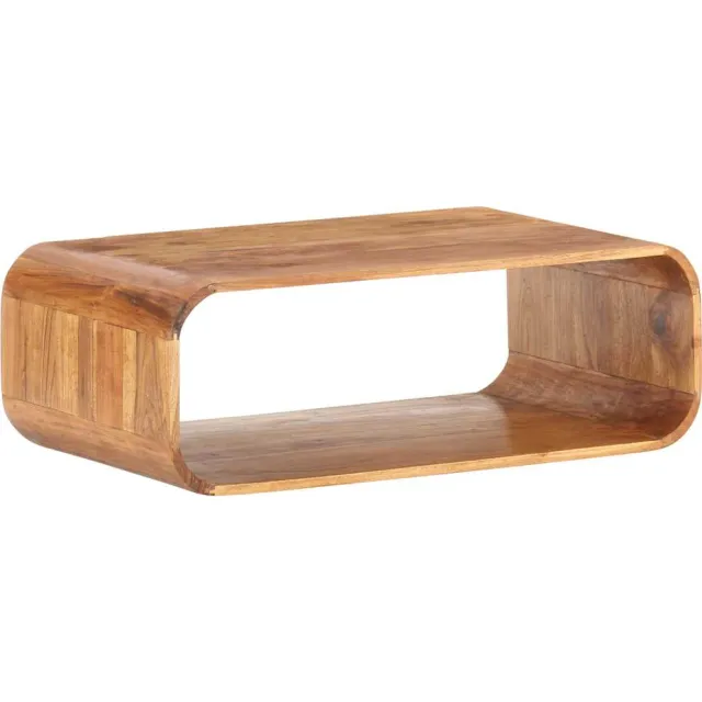 vidaXL Salontafel 90x50x30 cm massief acaciahout bruin, foto 2
