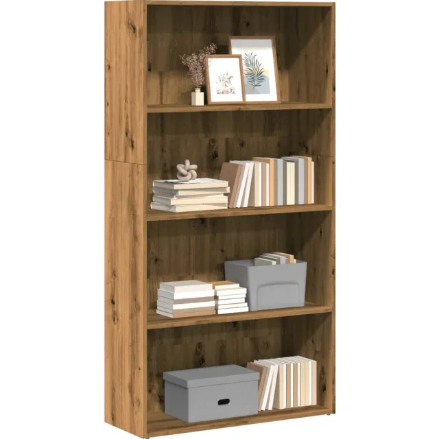 vidaXL Boekenkast 80x30x152 cm bewerkt hout artisanaal eikenkleurig Bruin