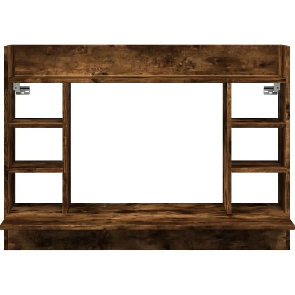 vidaXL Wandbureau 105x48x75 cm bewerkt hout gerookt eikenkleurig Bruin