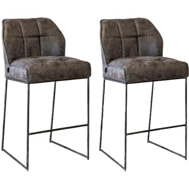 Bronx71 Industriële barkruk Abel antraciet 82 cm - barkrukken set van 2 - barstoel