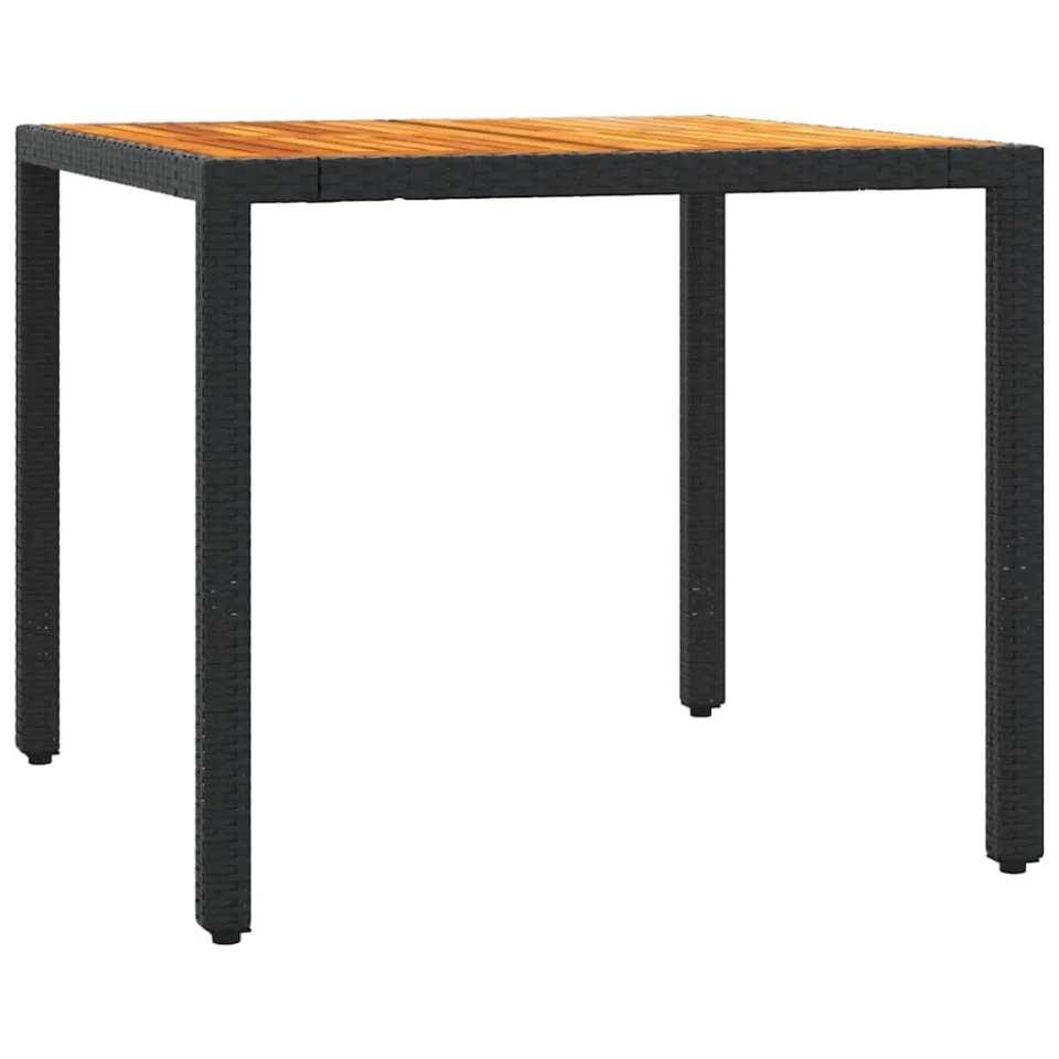 vidaXL 3-delige Bistroset met kussens poly rattan zwart, foto 4