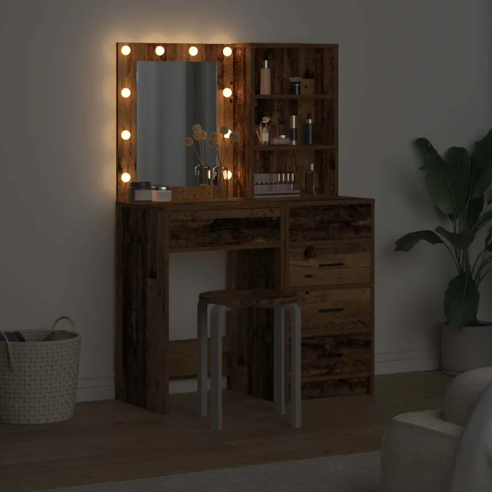 vidaXL Plafondtafel 2 st Bruin 50 x 41 x 135 cm Bewerkt hout, foto 3