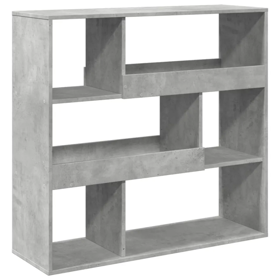 vidaXL Kamerscherm 100x33x94,5 cm bewerkt hout betongrijs grijs, foto 3