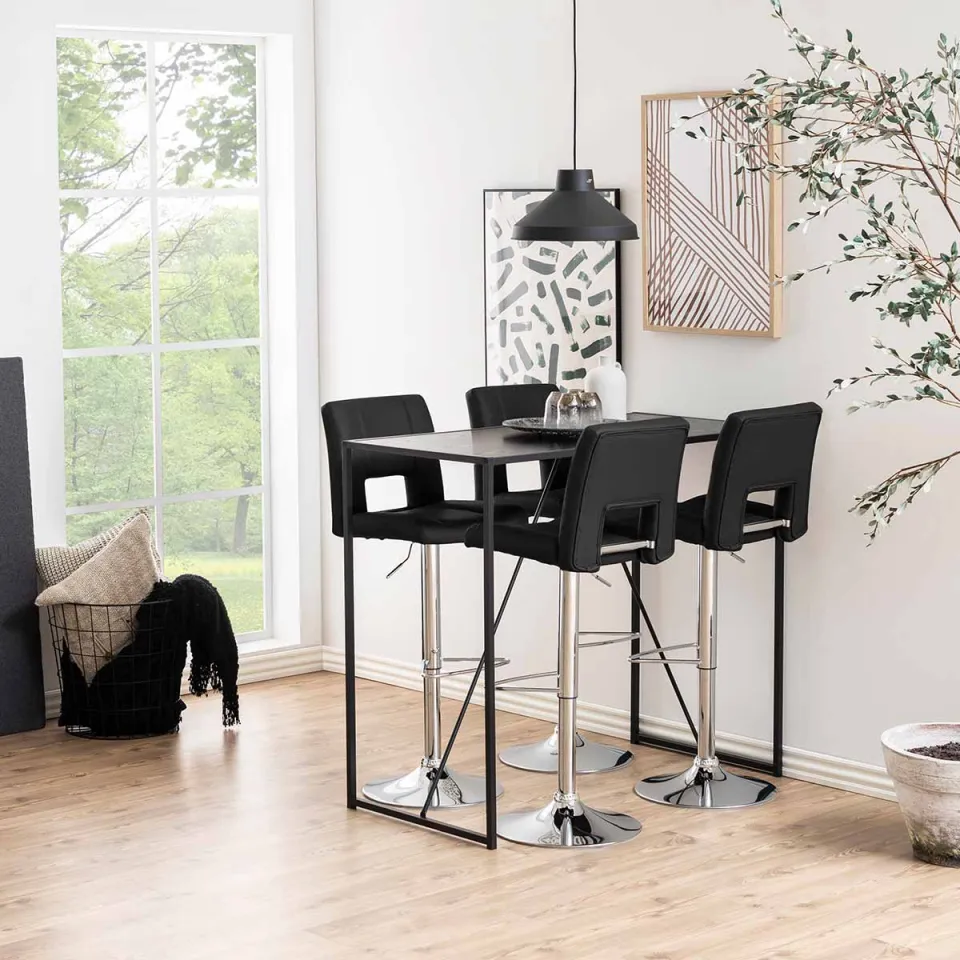 Lisomme Vic houten bartafel zwart - 120 x 60 cm, foto 5