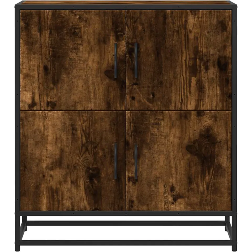 vidaXL Dressoir 68x35x76 cm bewerkt hout gerookt eikenkleurig, foto 4