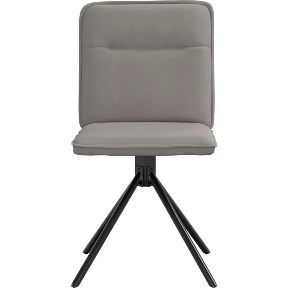 vidaXL Eetkamerstoelen draaibaar 2 st stof taupe, foto 4