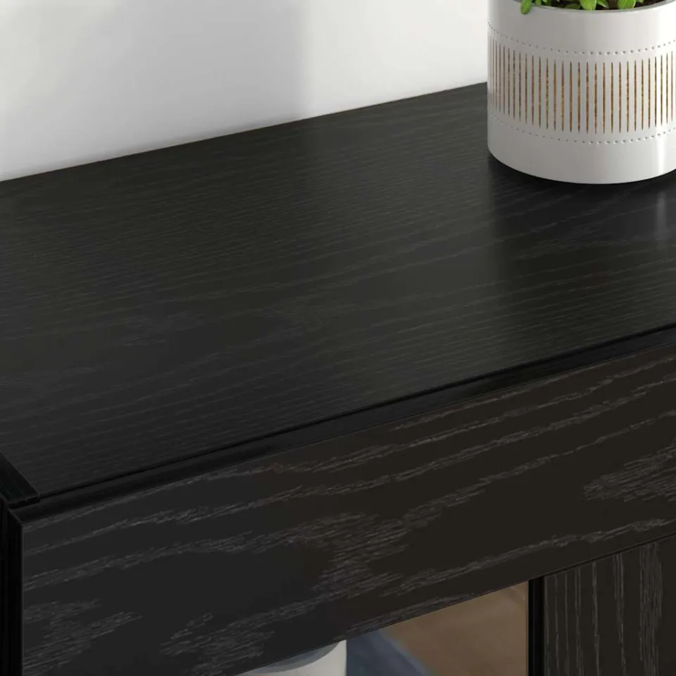 vidaXL Wandkasten 2 st Zwart Eiken 69,5 x 34 x 90 cm Bewerkt hout, foto 4