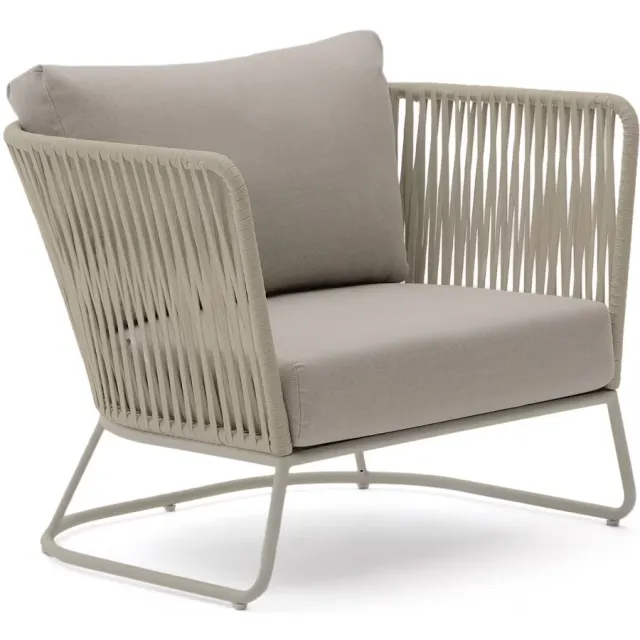Kave Home Saconca tuinfauteuil beige
