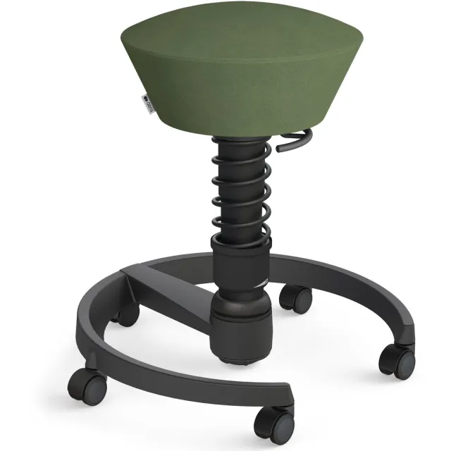 AERIS SWOPPER Comfort - Ergonomische bureaustoel - harde wielen - frame zwart - veer zwart - bekleding groen microvezel