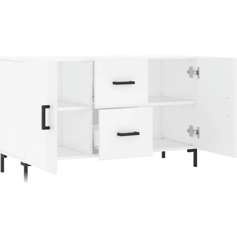 vidaXL Dressoir 100x36x60 cm bewerkt hout wit, foto 3