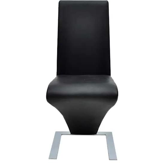 vidaXL Eetkamerstoelen 2 st kunstleer zwart, foto 4