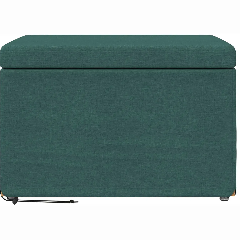 vidaXL Kruk Donkergroen 61 x 41 x 40 cm Stof en Geëngineerd Hout groen, foto 4