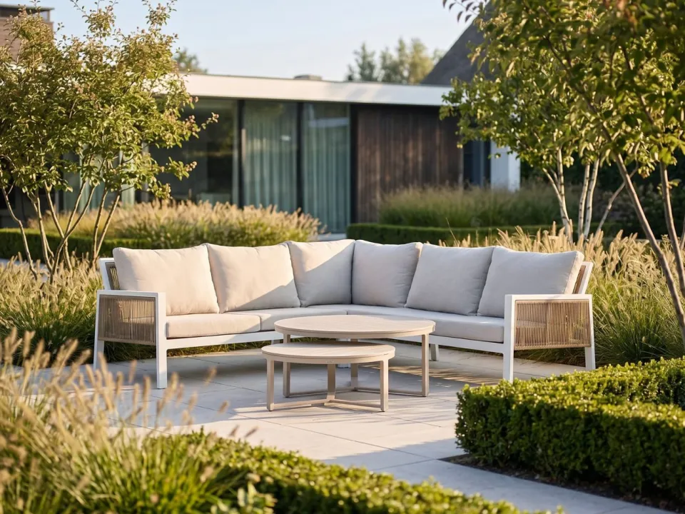 Manifesto Furniture Manifesto Alzano hoek loungeset 5-delig wit, foto 3