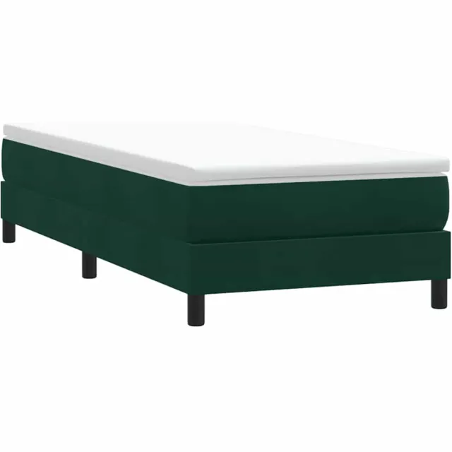 vidaXL Boxspring zonder matras fluweel donkergroen 80x210 cm