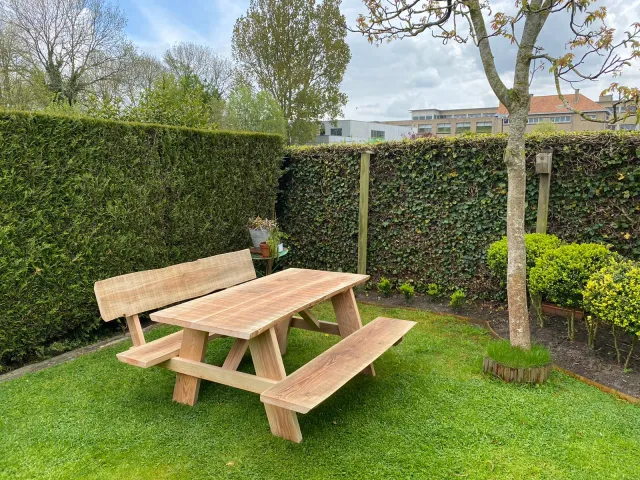 NordXL Douglas hout picknicktafel Lodi met rugleuning