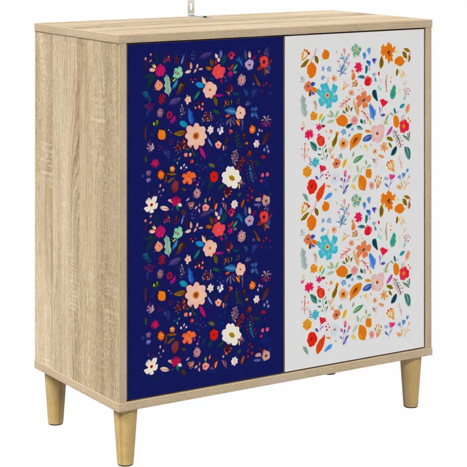 vidaXL Dressoir MAINZ Sonoma 69 x 33 x 75 cm Bewerkt hout bruin, foto 3
