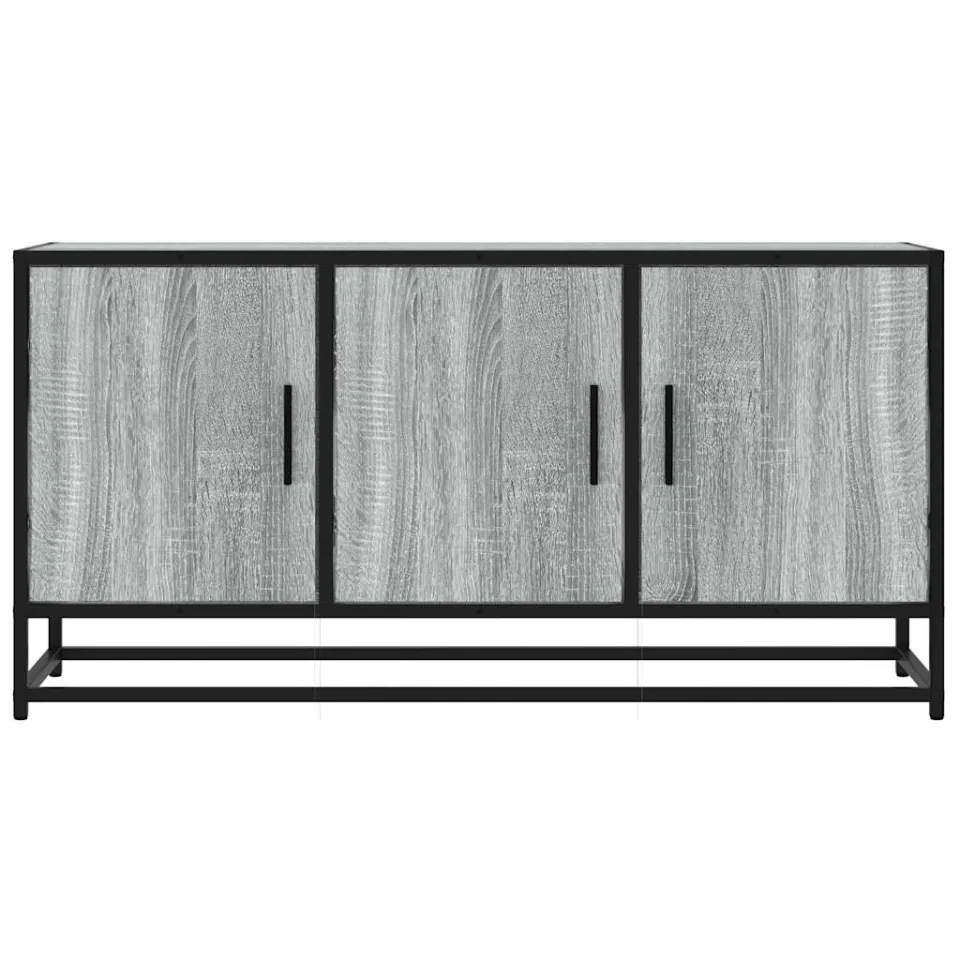 vidaXL Tv-meubel 100x35x50 cm bewerkt hout metaal grijs sonoma eiken, foto 4