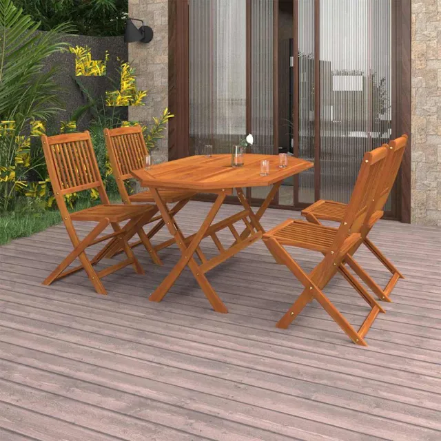 vidaXL 5-delige Tuinset massief acaciahout bruin, foto 2