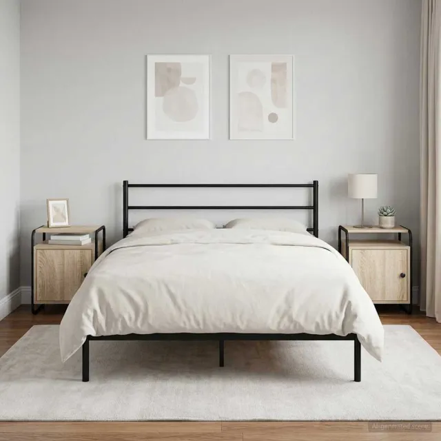 vidaXL Nachtkastje 2 st Sonoma Eiken Bewerkt hout, foto 2