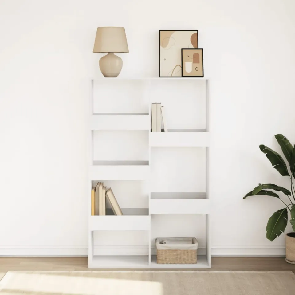 vidaXL Boekenkast 100x33x155,5 cm bewerkt hout wit, foto 2