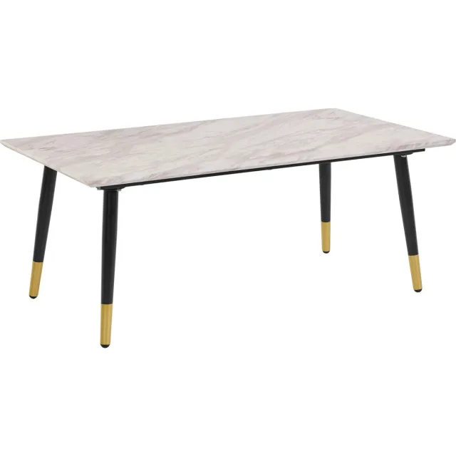 Notio Living Monza-Salontafel - Zwart/Goud Marmerlook Wit